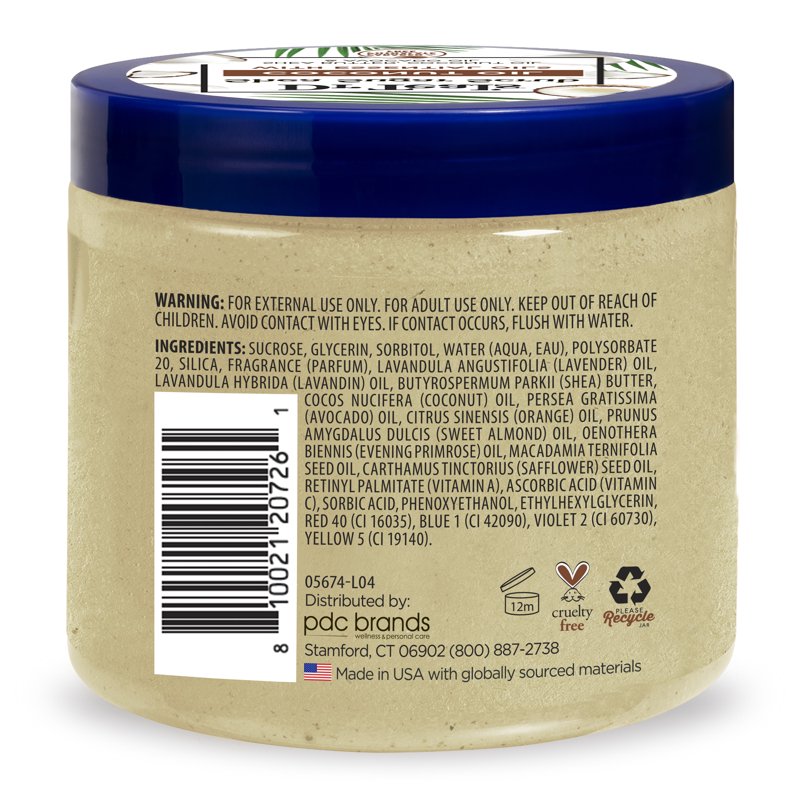 Shea Sugar Body Scrub with Coconut & Essential Oils - 19 oz Exfoliating Wash