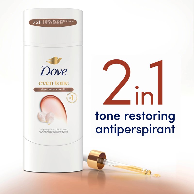 Even Tone Antiperspirant Deodorant Stick - Shea Butter & Vanilla, 2.6 oz
