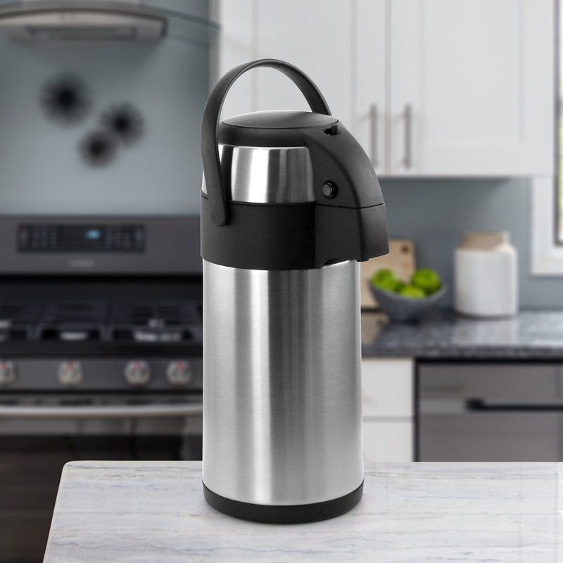 3L Stainless Steel Hot Water Airpot Dispenser with Lever Pump