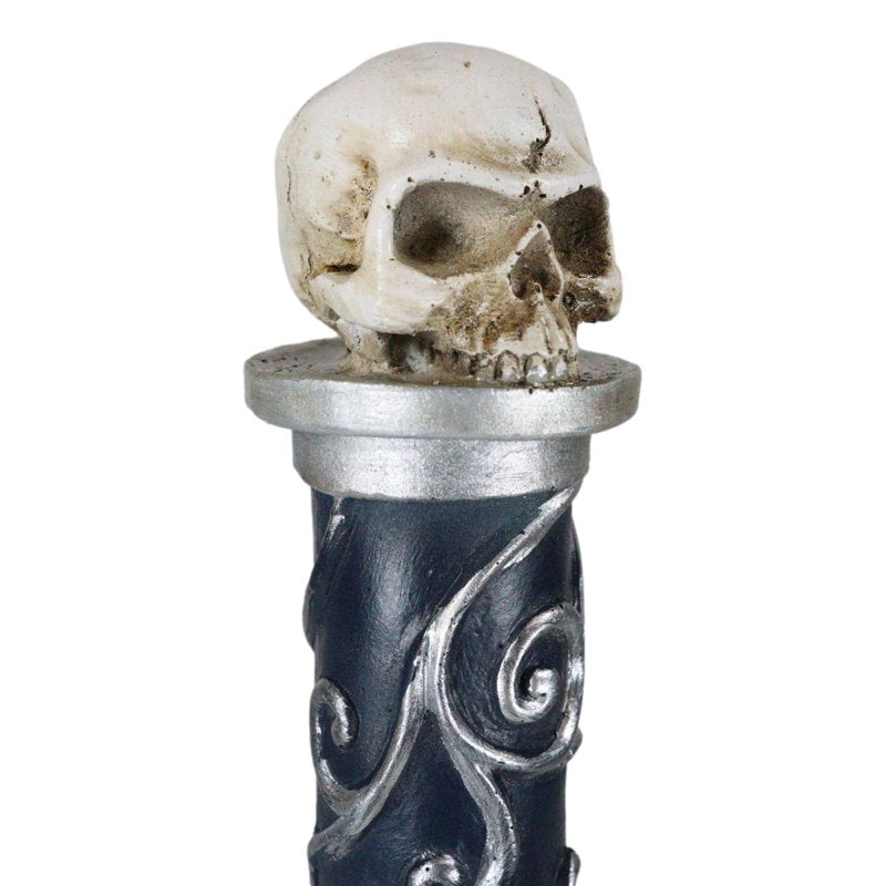 Decorative Skeleton Fingers and Skull Blue Potion Bottle - Halloween, Gothic Home Decor