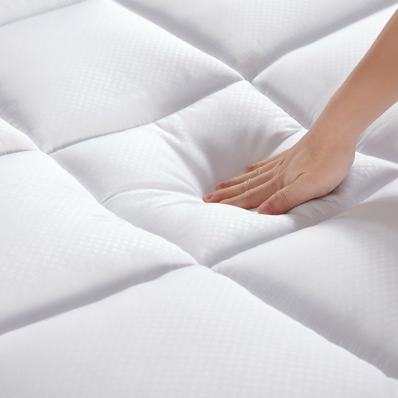 Queen Allswell Ultra Plush Pillow Top Mattress Topper - Microfiber, Washable, Microban, Scotchgard