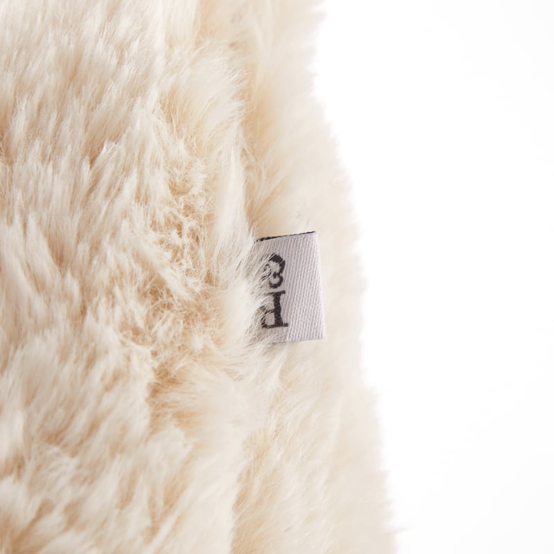 Decorative Faux Fur Throw Pillows - Beige, 20 x 20 Inches, Set of 2 (Variation 1)