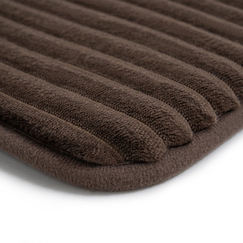Mainstays Performance Foam Bath Rug Set - Brown, 2-Piece, 17 x 24 Inches