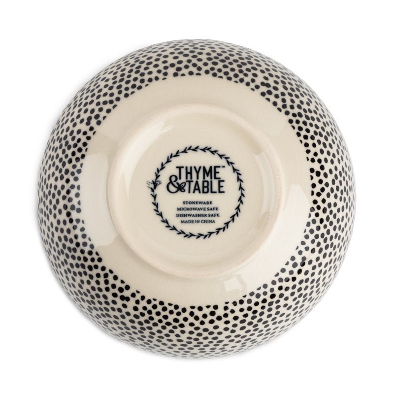 Stoneware Ramen Noodle Bowl - 2 Pack, Dot Design