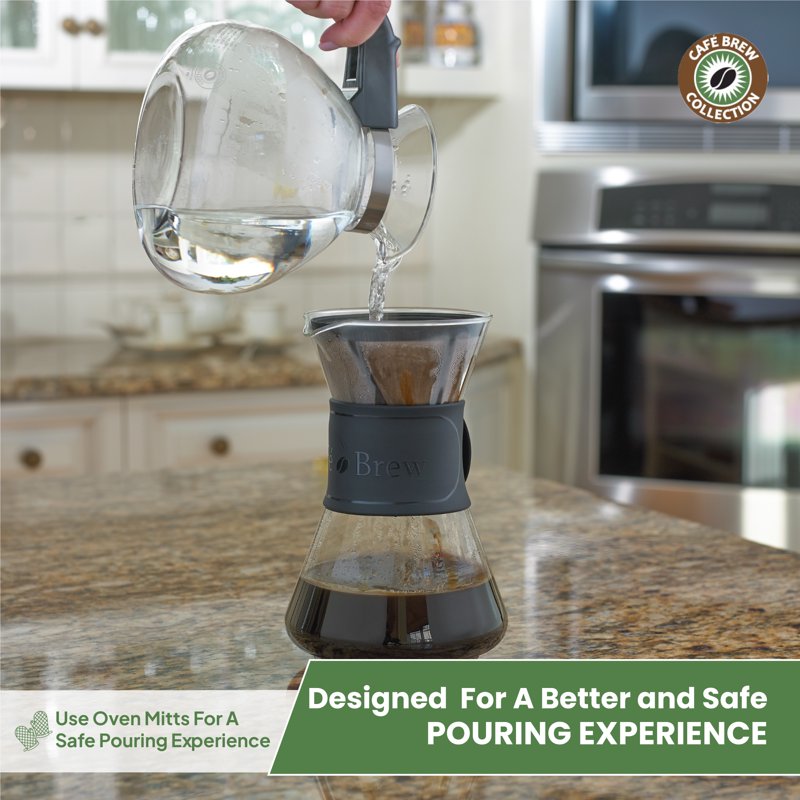 Whistling Glass Tea Kettle - 48oz Borosilicate for Stovetop