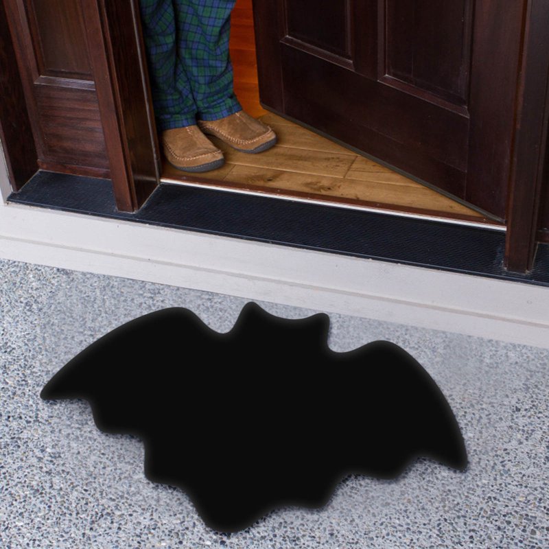 Halloween Bat Bath Mat Gothic Bath Rug Non-Slip Bathroom Decor 38x20 Inches