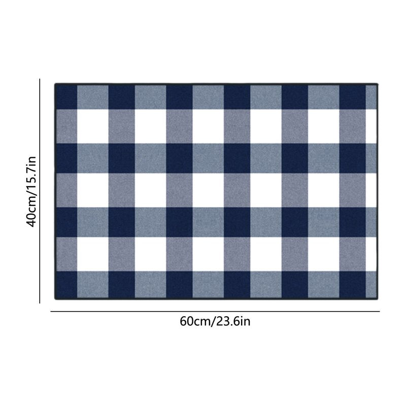 Blue Halloween Door Mat - Non-Slip Absorbent Outdoor Rug for Front Porch & Entryway