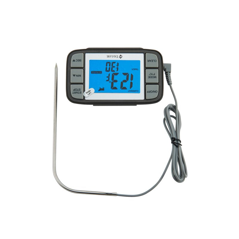 Wired Probe Thermometer with Blue Backlight & USDA Presets
