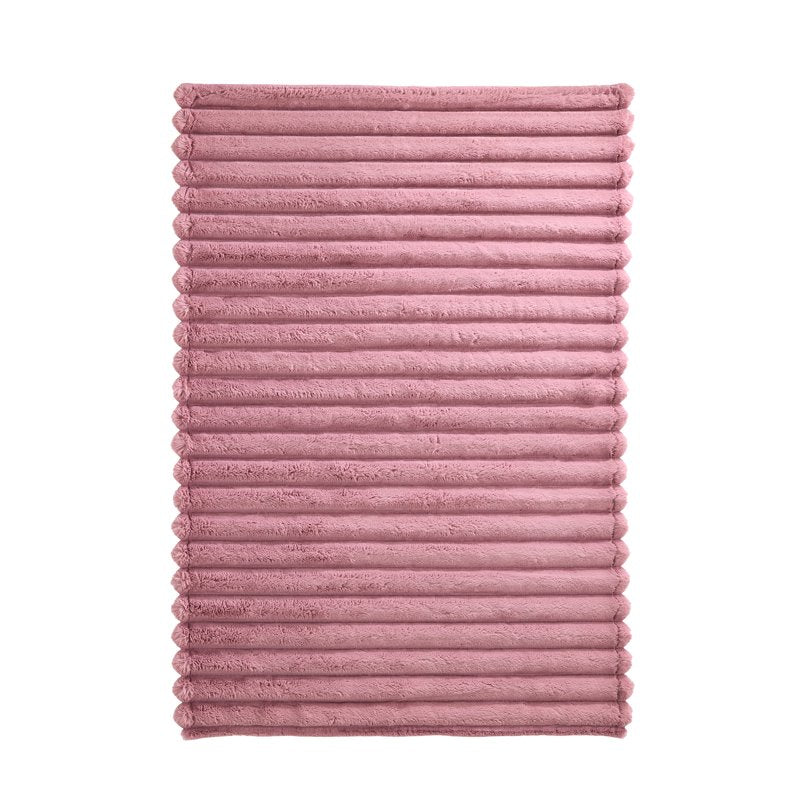 Violet Gem Channel Faux Fur Throw Blanket - Reversible Micromink Back, 50x72 Inches - Better Homes & Gardens
