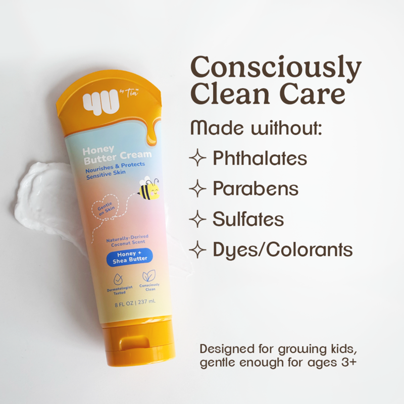 Kids Honey Butter Body Cream with Shea Butter - Moisturizing Lotion, 8 fl oz