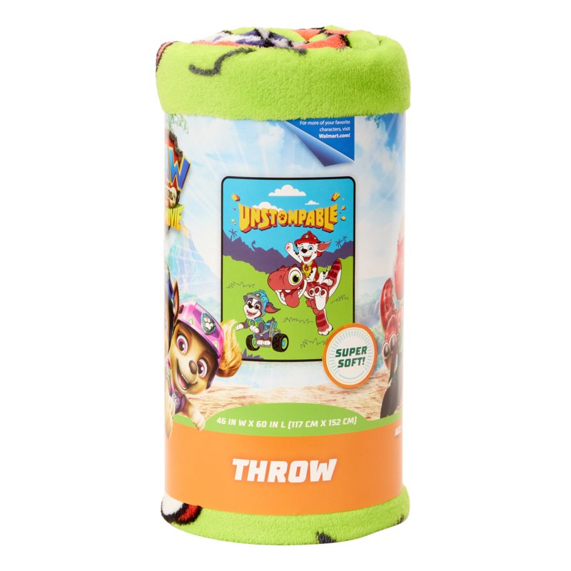 Kids Dino Print Fleece Throw Blanket 46x60 - PAW Patrol