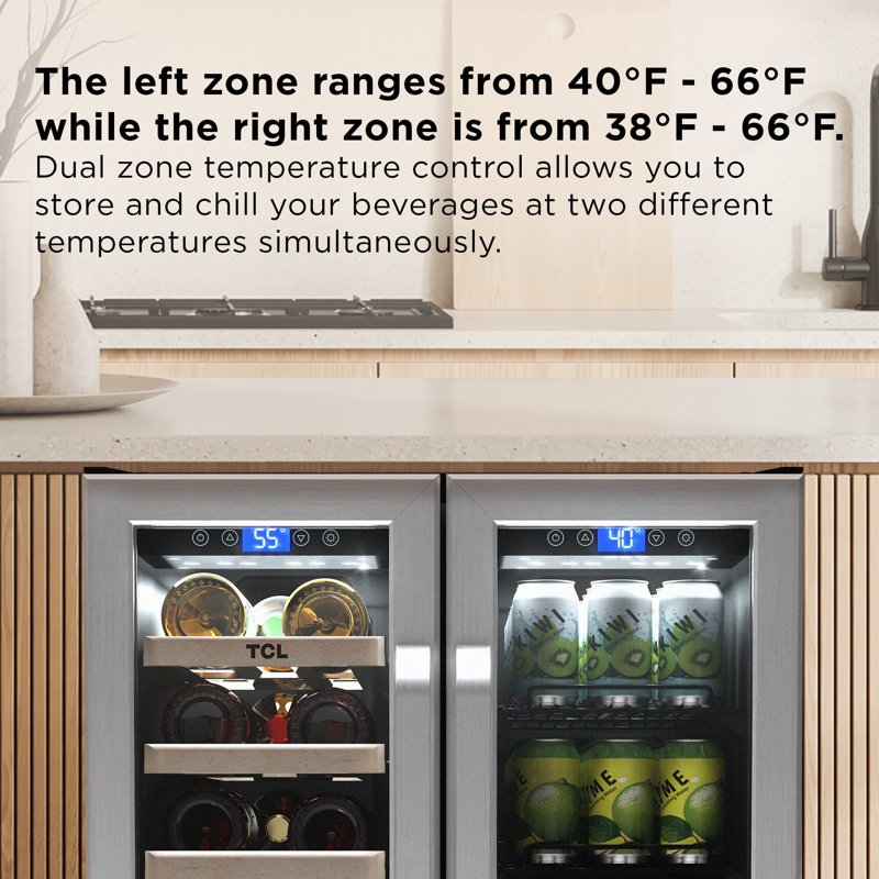 Double Door Wine & Beverage Cooler - 5.3 Cu. Ft. - 20 Bottle Capacity