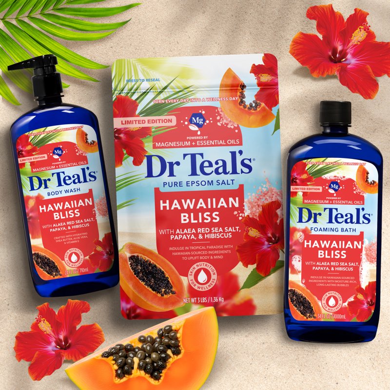 Hawaiian Bliss Body Wash with Epsom Salt, Shea Butter, Aloe & Vitamin E