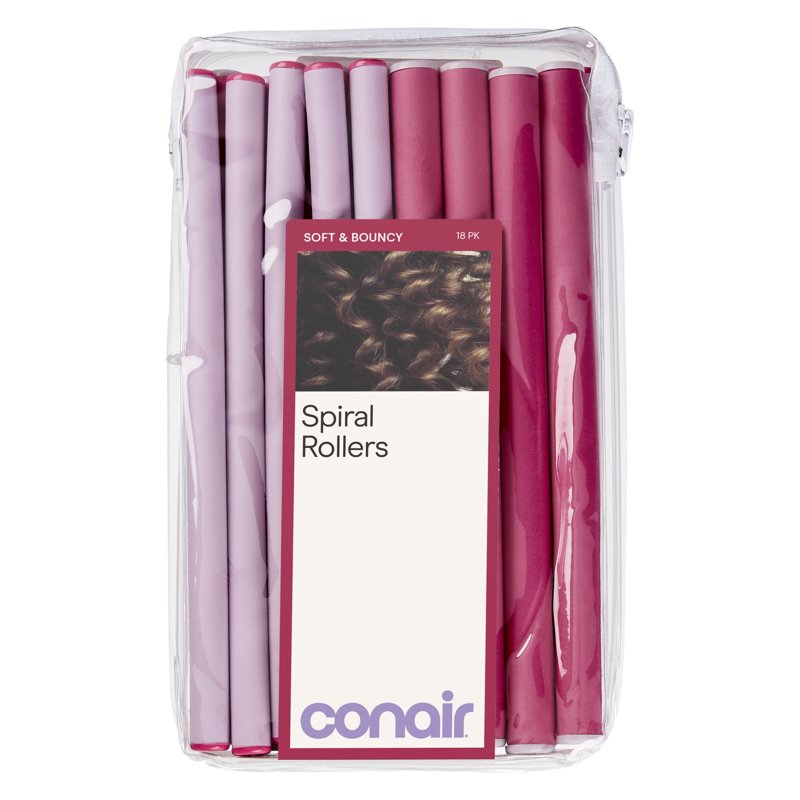 Heatless Spiral Rollers - 18-Pack Flexible Curlers for Bouncy Curls