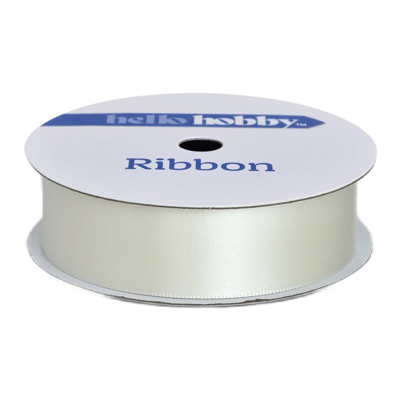 Cream Satin Ribbon 7 Yards - Elegant Crafting & Gift Wrap Accessory