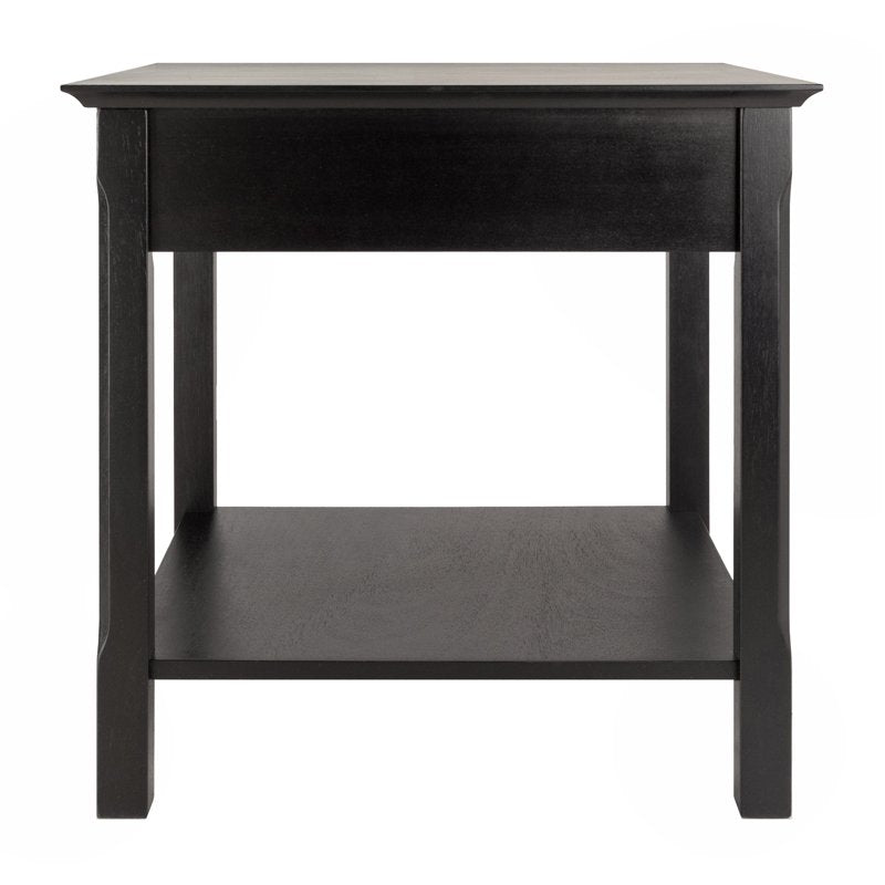 End Table with Drawer - Black Finish, Timber Collection