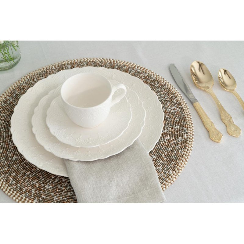 Porcelain Cup & Saucer Set of 6 - White