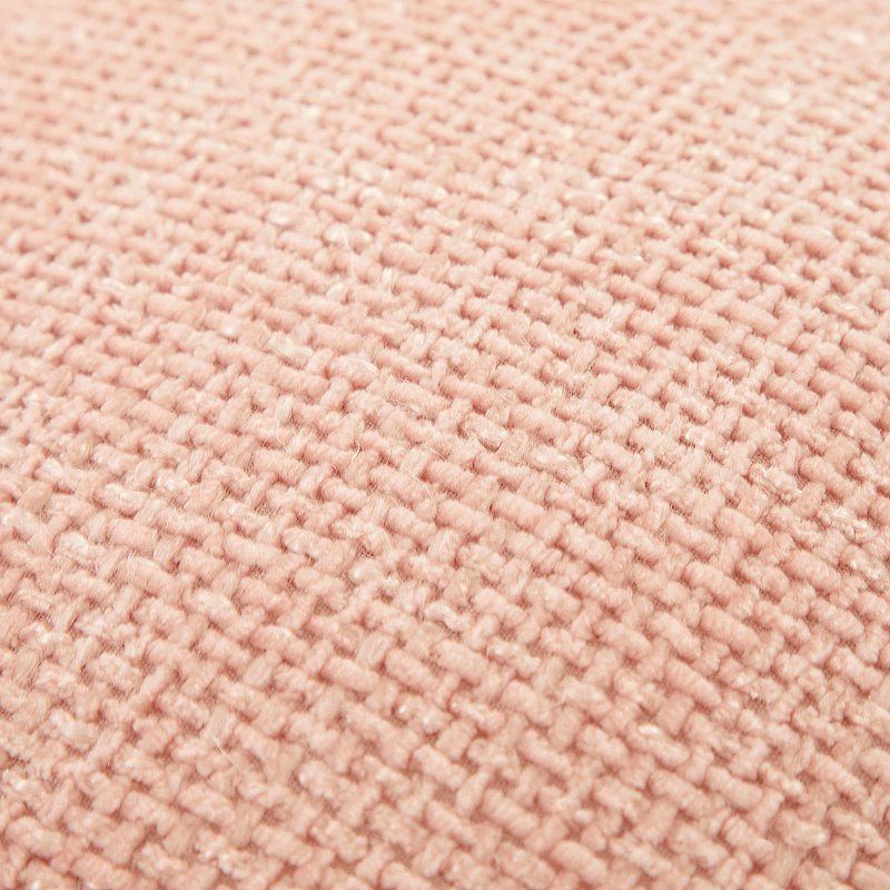 2 Pack Blush Decorative Throw Pillows 18x18 in Basket Weave Chenille - Home Accent