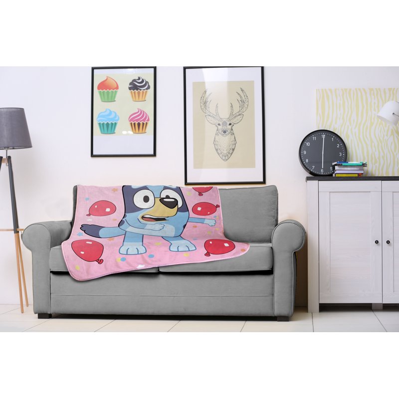 Bluey Kids Throw Blanket 46x60 Microfiber Plush Cozy Bed Wrap