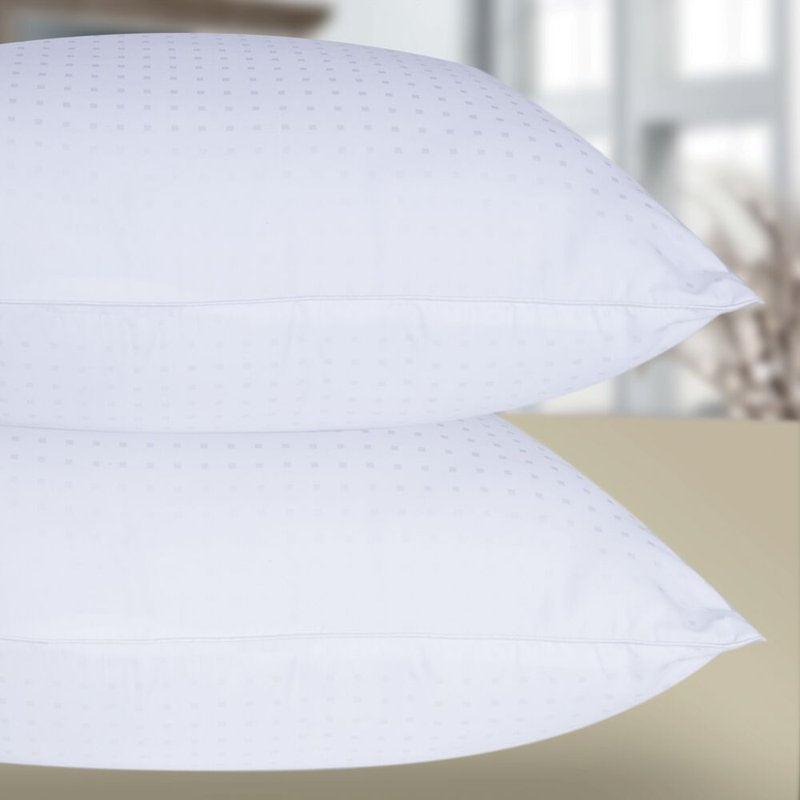 King Size Sertapedic Won't Go Flat Pillow - Supportive, Hypoallergenic, Cotton-Poly Blend
