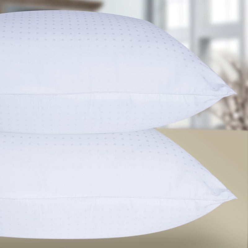 (2 Pack) Serta Pedic Wont Go Flat King Pillow - Supportive Sleep Pillow for Back & Side Sleep