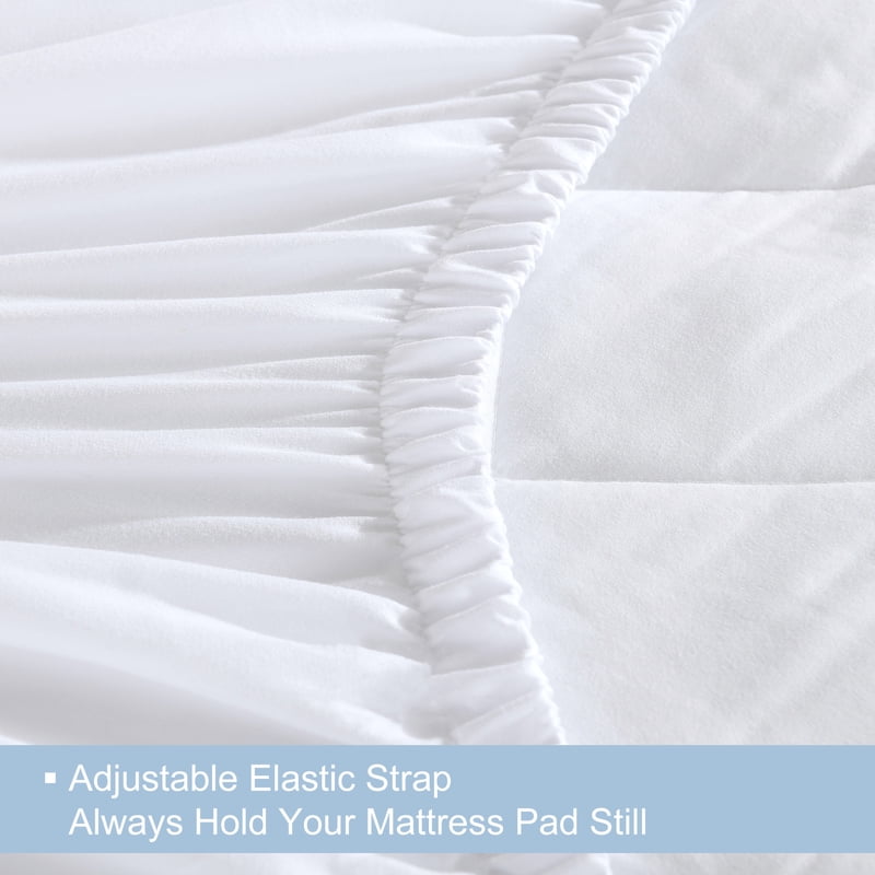 King Quilted Mattress Pad - Microfiber Comfort, Diamond Pattern, Hypoallergenic