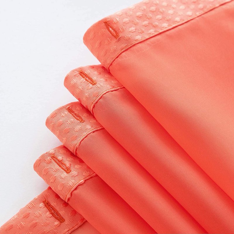 Waterproof Shower Curtain with Detachable Liner - Coral, 2-in-1 Bathroom Decor