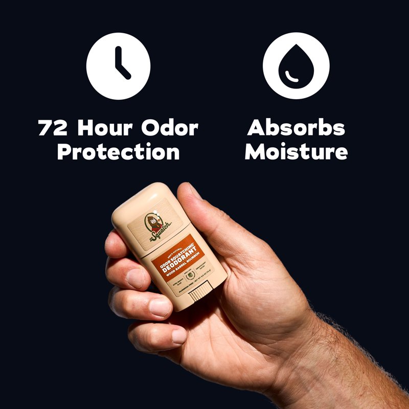 Natural Aluminum-Free Deodorant for Men - Wood Barrel Bourbon, 0.5 oz