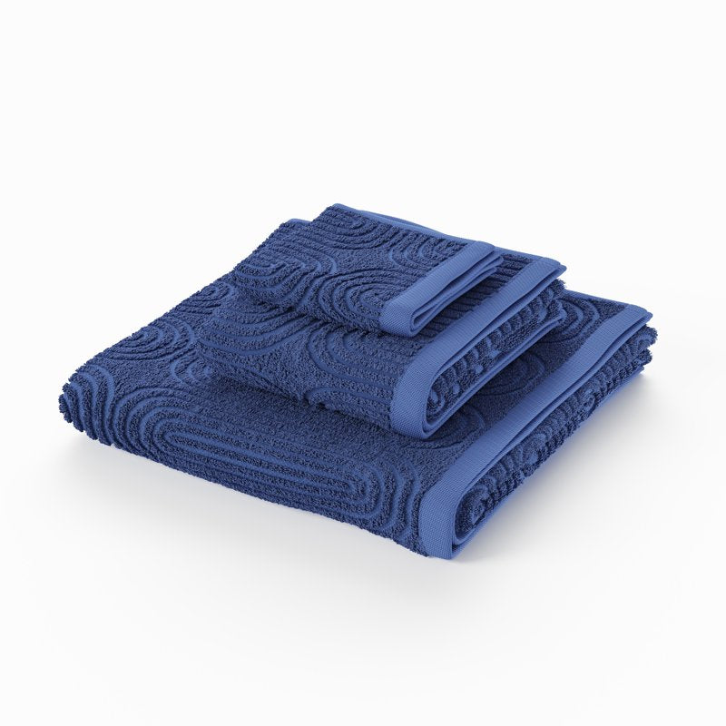 Textured Cotton Bath Set - 6 Pieces in Smokey Blue - Drew Barrymore
