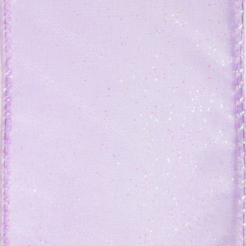 Lavender Purple Wired Edge Sheer Metallic Ribbon 3 Pack - 2.5 Inch, 9 Feet