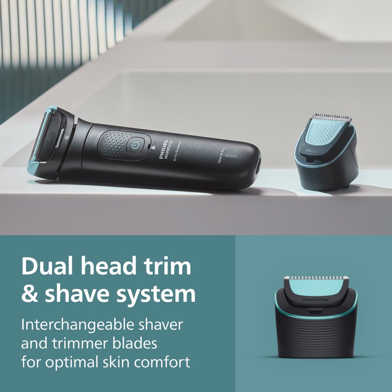 Body Groomer 7000 Series - 100% Showerproof Trimmer for Men