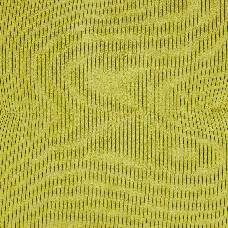 Green Silk Floor Cushion - Ribbed Corduroy Decorative Pillow 20x20x6 Inches