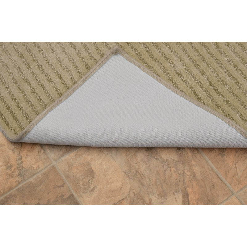 Washable Nylon Linen Bath Rug - Sheridan 30 x 50 Inches, Purple, Non-Slip Backing