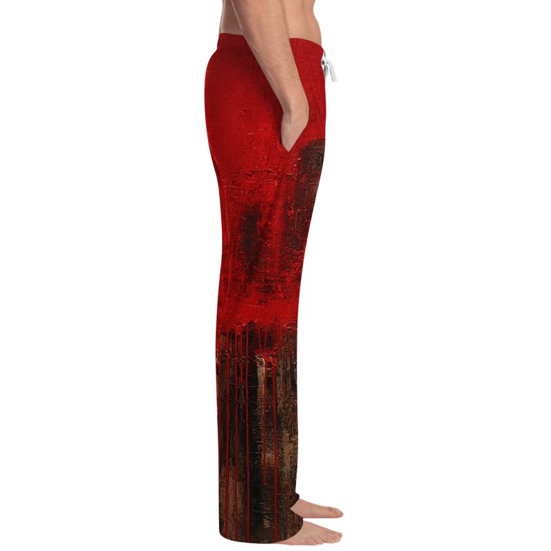Men's Halloween Printed Pajama Pants - Red XL Lounge Sleepwear