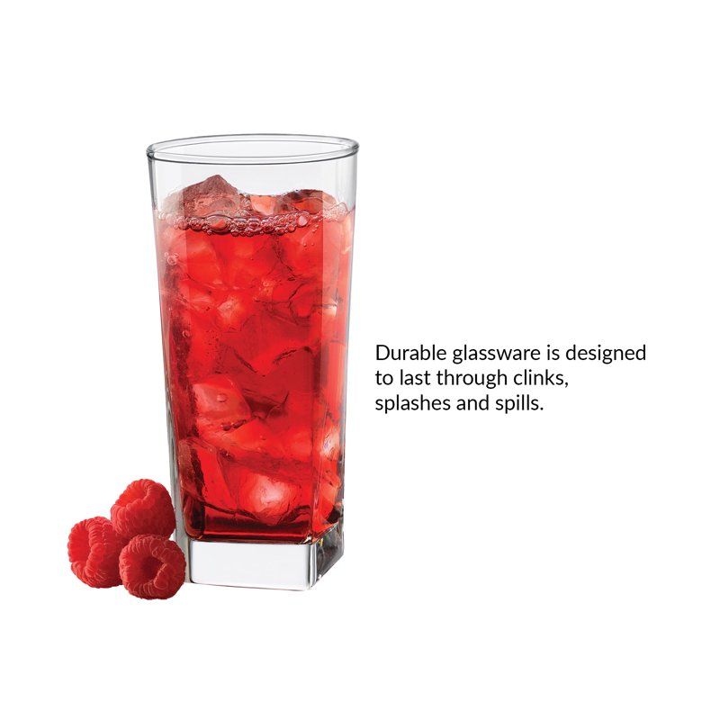 Hollis Beverage Glass Set - 14.4 oz, 8-Piece, 4 Pack