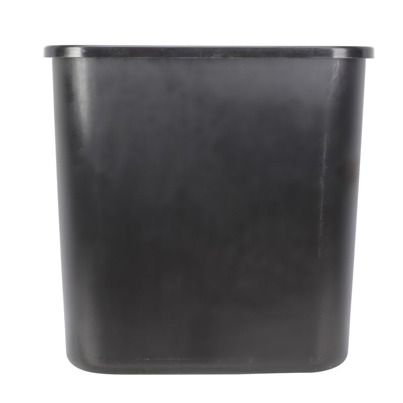 3 Gallon Plastic Open-Top Wastebasket - Black