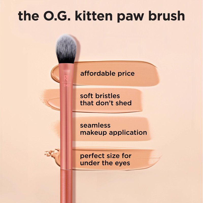 Brightening Concealer Makeup Brush - Kitten Paw Shape for Under Eye