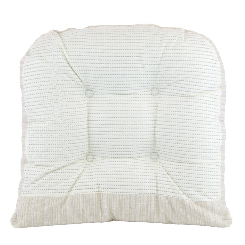 Non-Slip Polar Chenille Chair Cushions - Set of 2, Cream