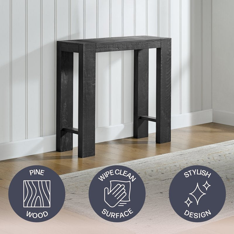 Classic Solid Wood Console Table - 36 Inch Modern Farmhouse Style