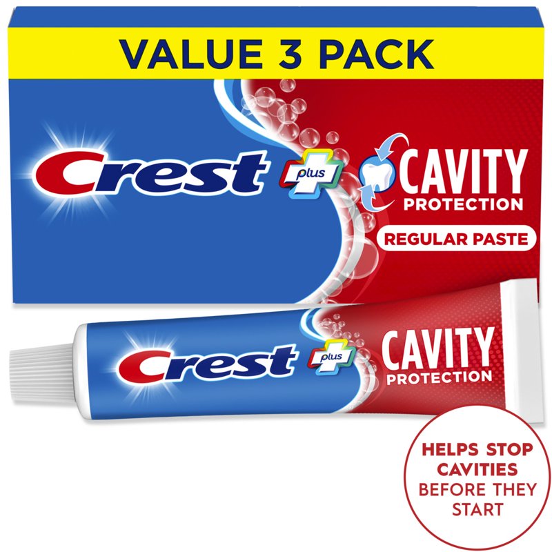 Cavity Protection Toothpaste - 4 Pack, 5.7 oz Regular Fluoride Paste