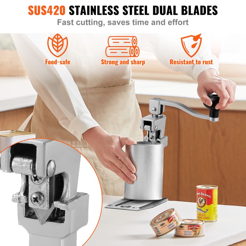 Heavy-Duty Manual Can Opener for Cans Up to 11.8 Inches
