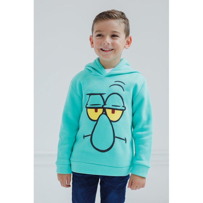 Kids Fleece Hoodie SpongeBob SquarePants Teal Squidward 10-12