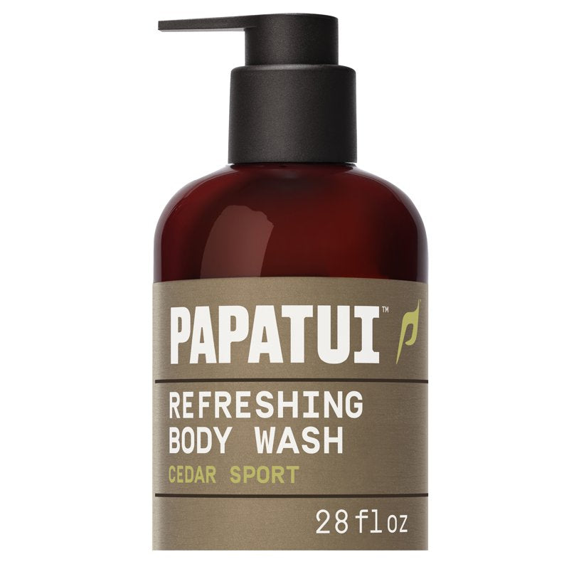 Men's Body Wash - Cedar Sport, Exfoliating & Hydrating, 28 oz