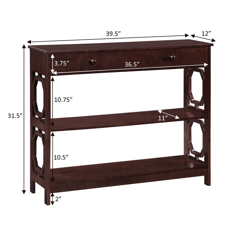 Omega One-Drawer Console Table with Geometric Design
