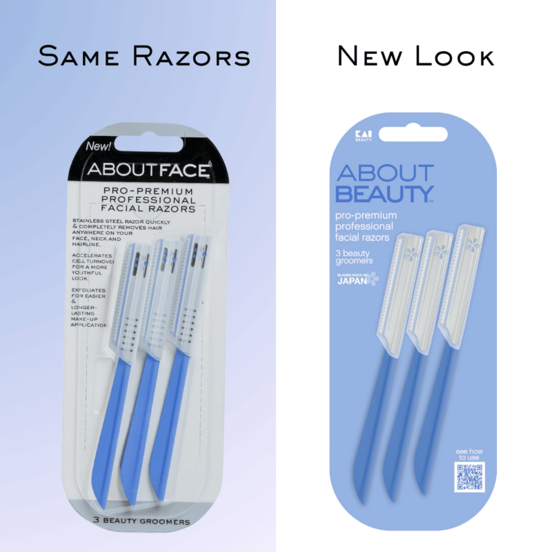 Premium Facial Razors - Exfoliating Beauty Groomers, 3 Pack