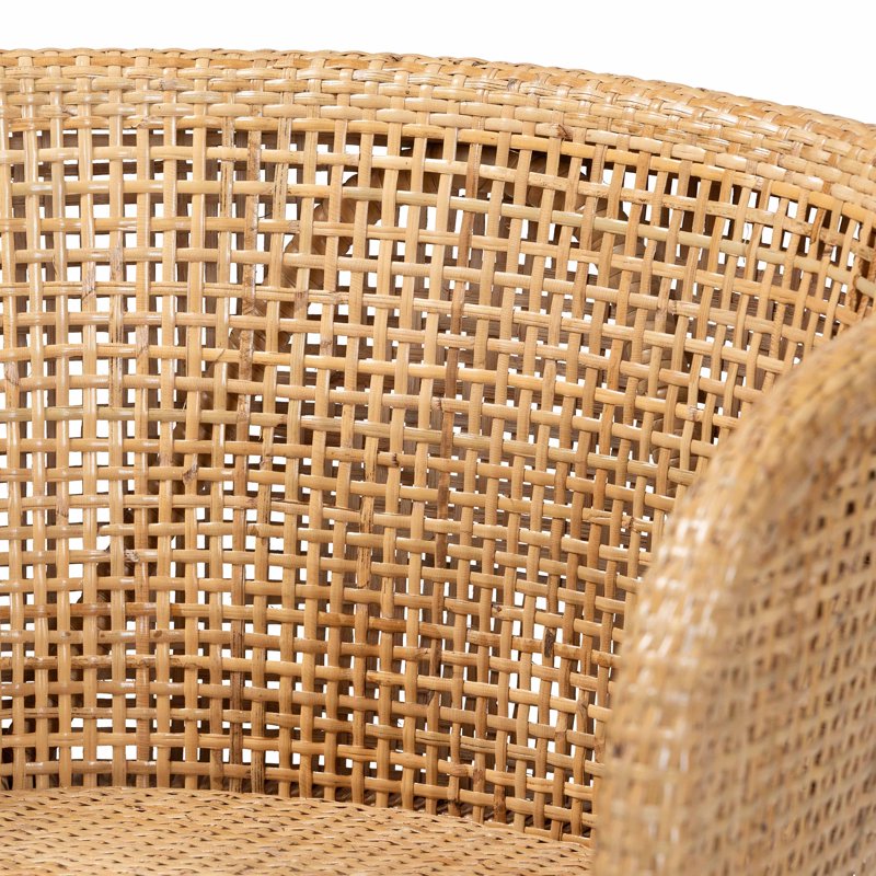Papua Boho Dining Chair - Natural Rattan & Acacia Wood