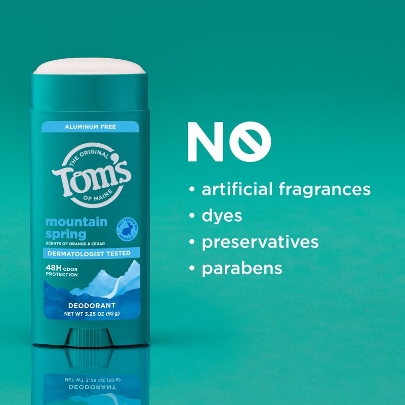 Natural Aluminum-Free Deodorant - Mountain Spring Scent, 3.25 oz