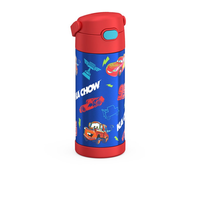 14oz Stainless Steel Vacuum Insulated FUNtainer Bottle with Straw - Cars