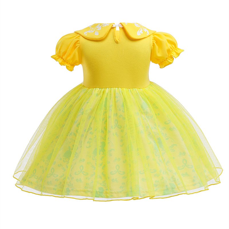 Yellow Princess Dress for Toddler Girls - Formal Tulle Birthday & Photo Shoot Dress 1-2T