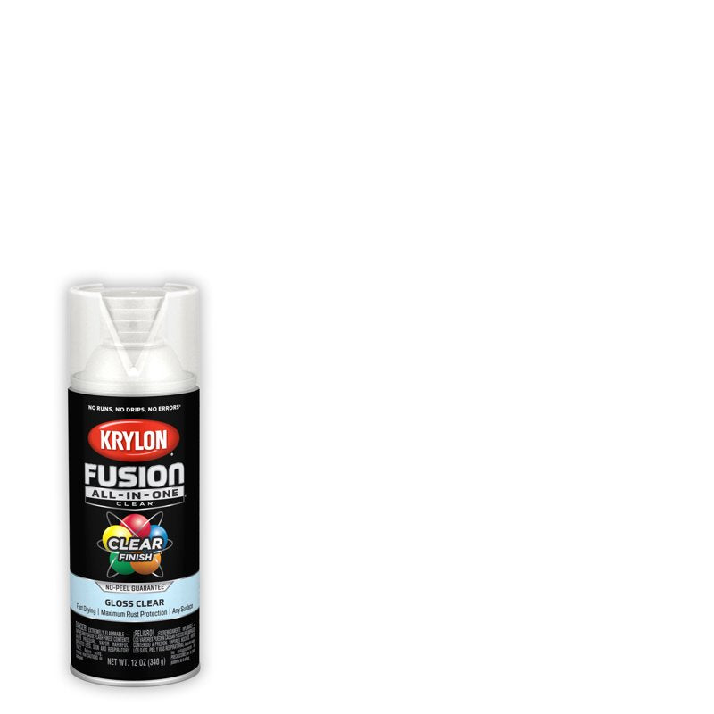 Clear Gloss Spray Paint - 12 oz, 2 Pack - Krylon Fusion All-In-One